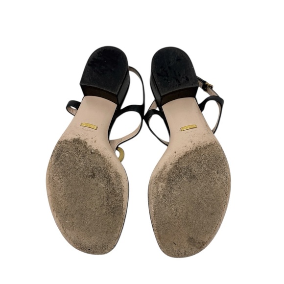 Gucci Marmont GG Black Matelasse Block Heel Sandals Size 41.5 - Picture 9 of 11